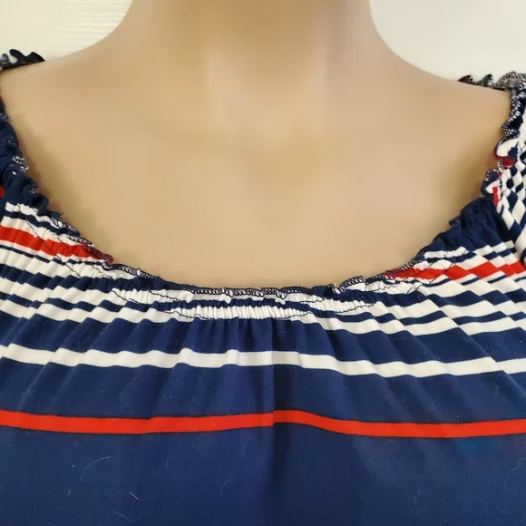 Jennifer Lauren Striped Peasant Top - Picture 4 of 9